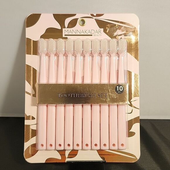 BRAND NEW MANNAKADAR  PINK TOO TOOTHBRUSH BRUSH SETS - Picture 2 of 9